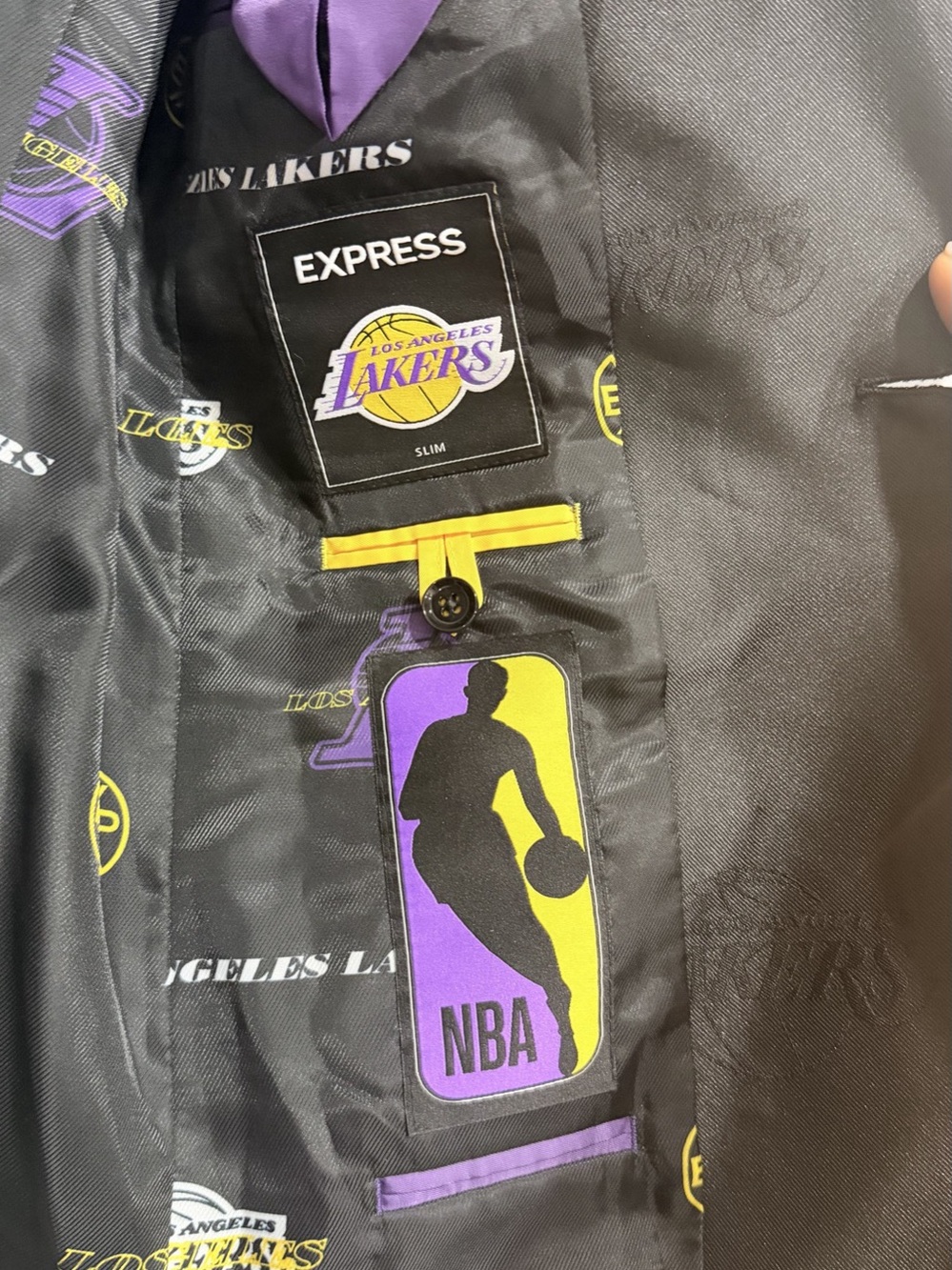 Brand New! LA Lakers Express Men's Slim Tuxedo Suit Jacket Blazer 38S